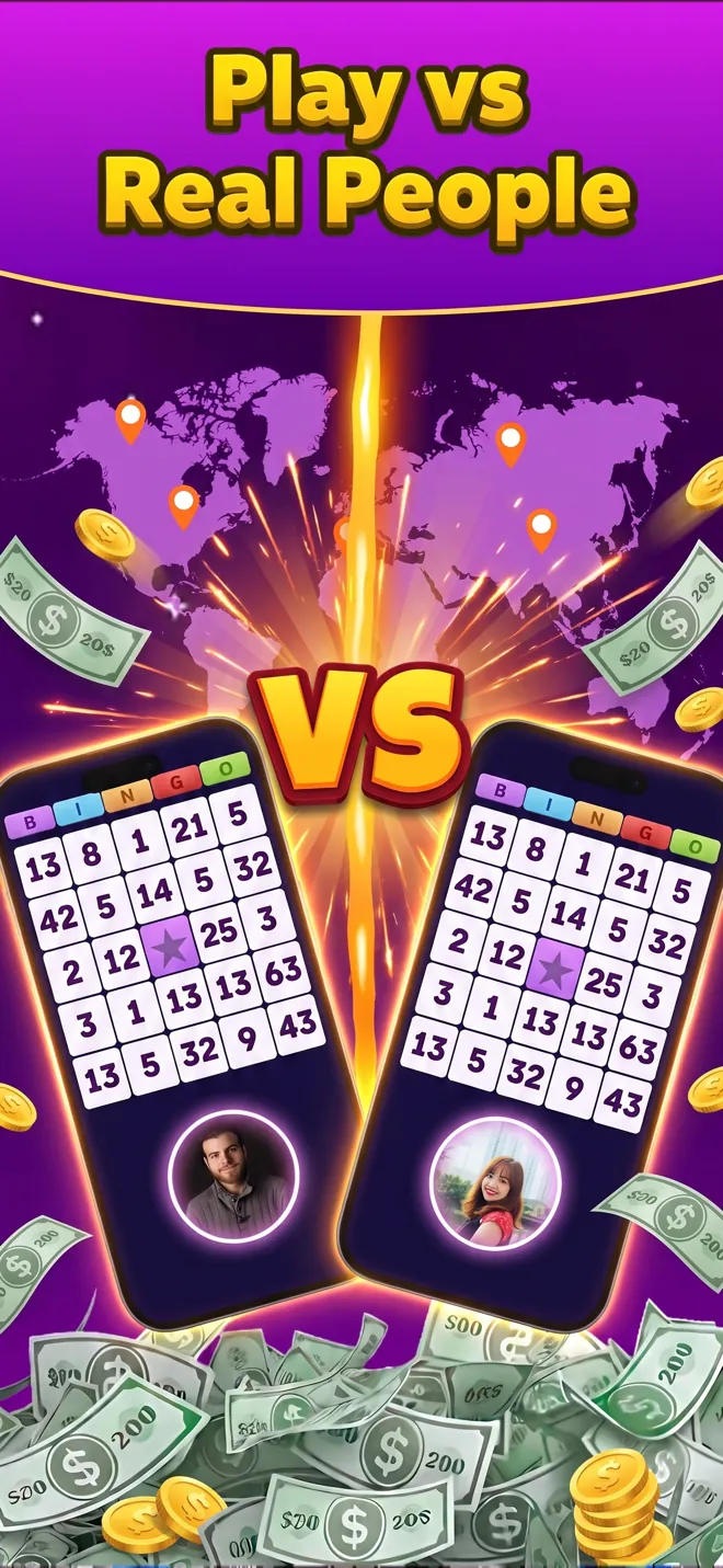 Two players facing off in Bingo Prizes