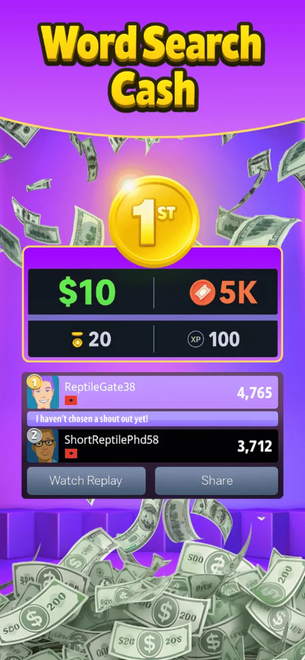 Word Search Cash gameplay 4